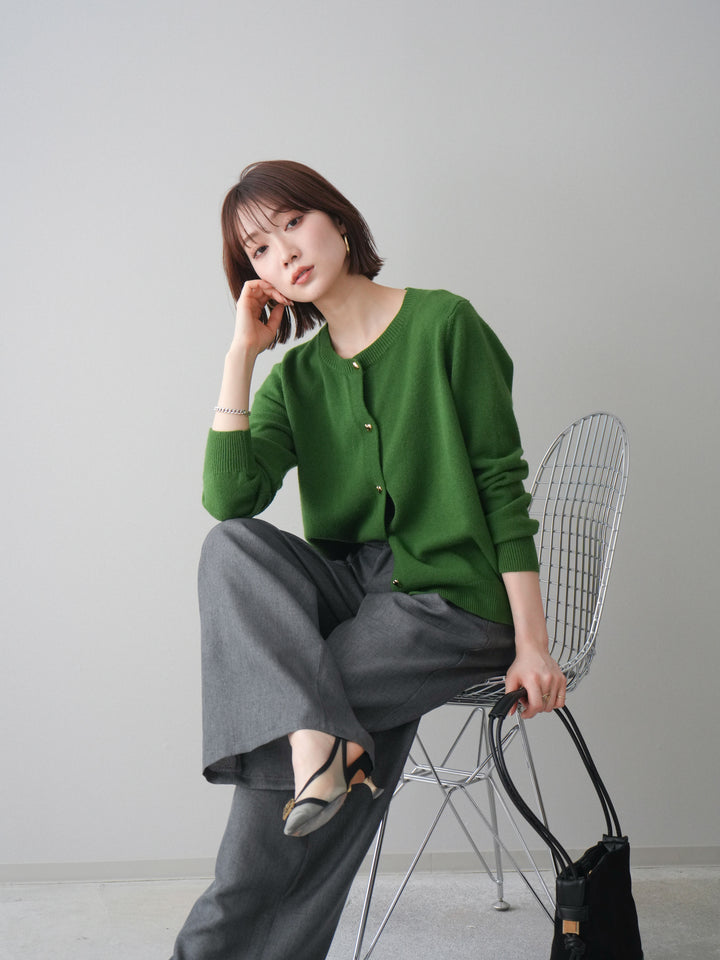 [SET]ハートボタンニットカーディガン+ハートボタンニットカーディガン(2set)