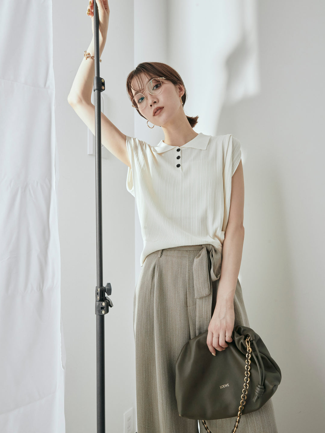 [予約]ランダムリブポロニットベスト/オフ