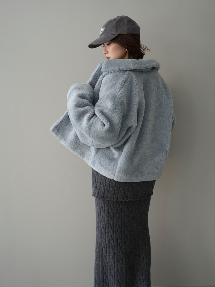 [SET]エコファーステンカラージャケット+選べるアクセセット(2set)