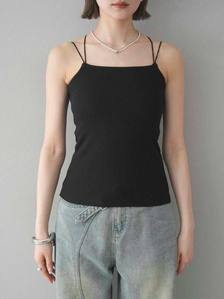 【預購】後背交叉罩杯背心/黑色