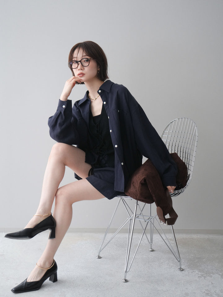 [SET]イージーシャツ＆ショーツセットアップ