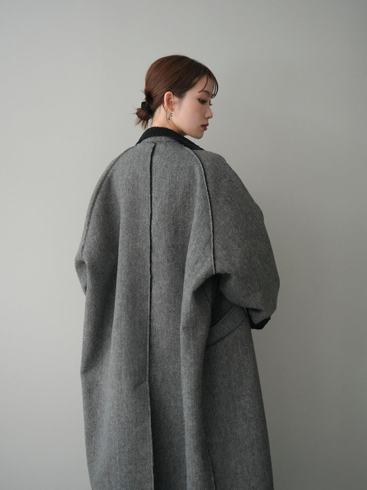 [予約]アウトシーム裏ボアコート/gray