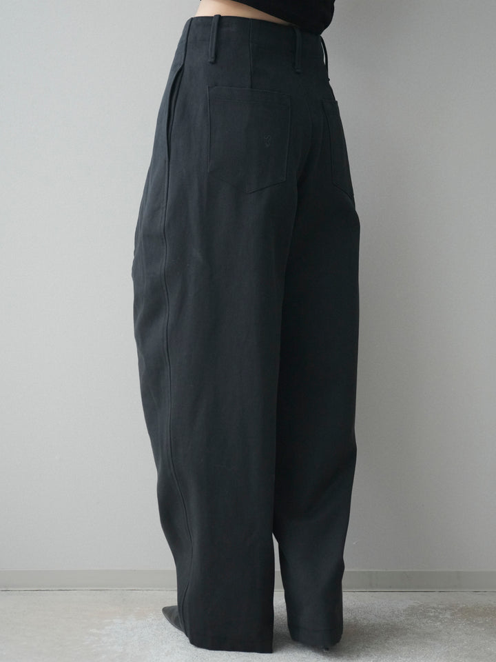 [予約]コットンツイルカーブパンツ/black