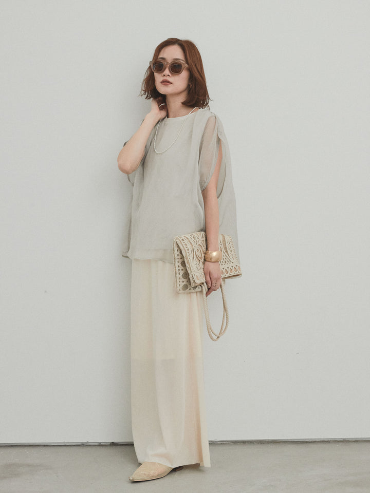 [予約]ベロアナロースカート/アイボリー