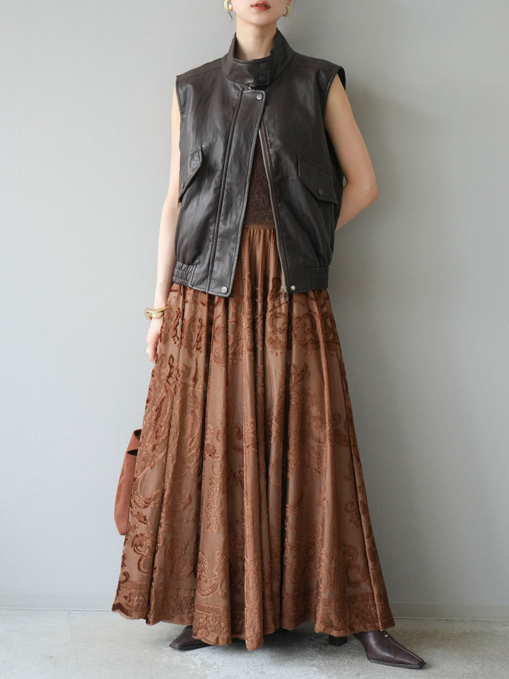 [予約]シャギーニットタンクトップ/ブラウン