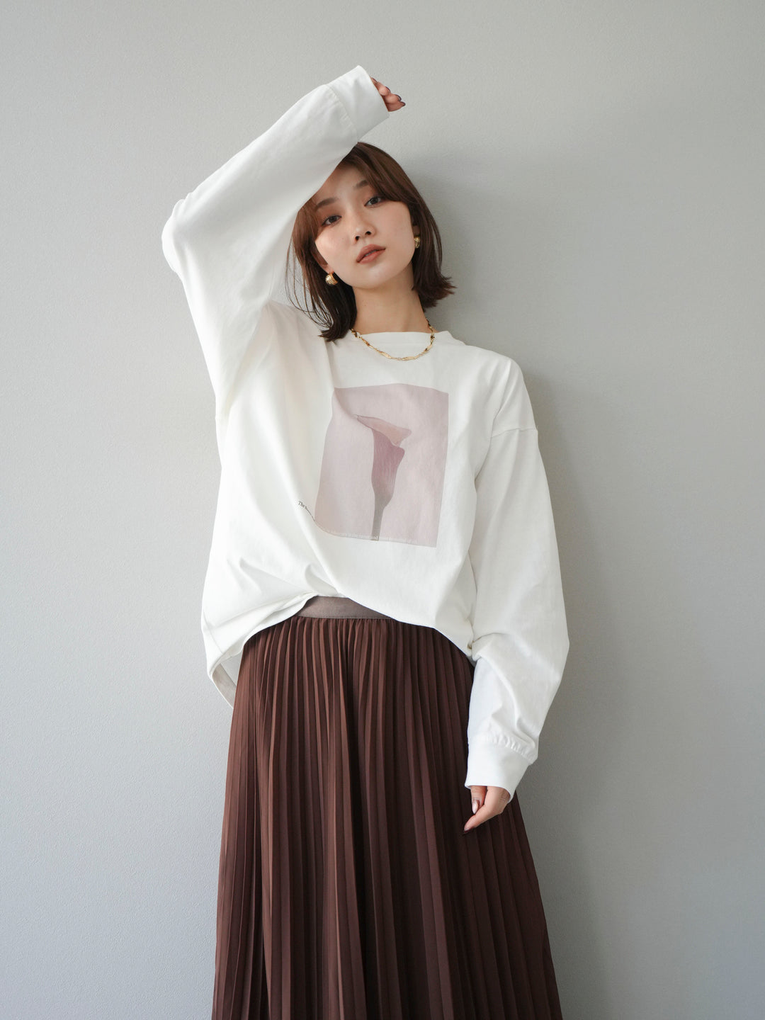 [予約]フラワーフォトプリントBIGロンT /オフ1