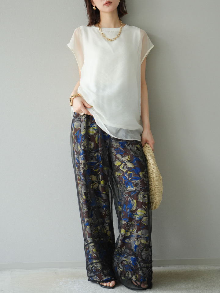 [予約]シアーレイヤードトップス/アイボリー