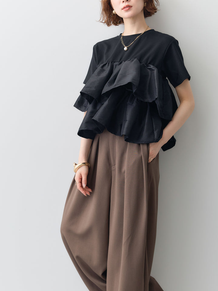 [SET]フリルティアードTEE+選べるアクセセット(2set)