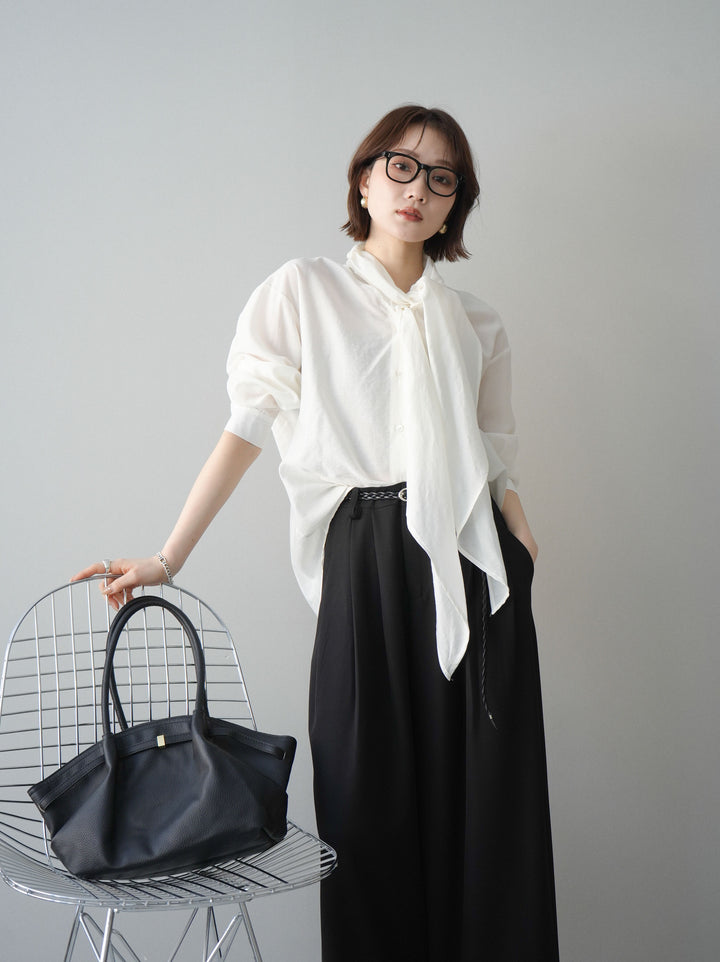 [予約]シアーボウタイブラウス/ivory