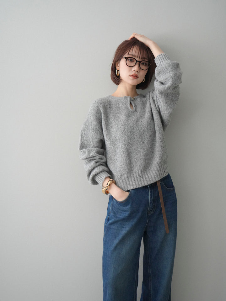 [SET]ツイストネックラメネップヤーンニットプルオーバー+ツイストネックラメネップヤーンニットプルオーバー(2set)