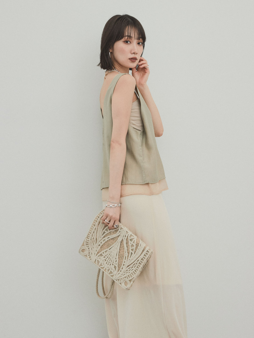 [套裝] 洗衣機緞面透明多層背心 + 洗衣機緞面透明多層背心 (2 套)