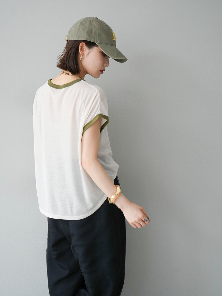 [SET]シアーフライス ロゴプリントT +コード刺繍チュールレイヤードパンツ(2set)