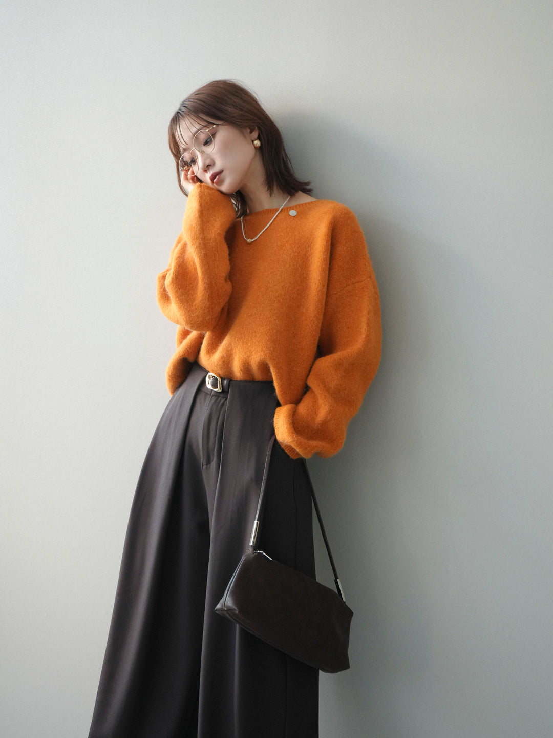 [SET]アンゴラタッチボートネッククロップドプルオーバー+アンゴラタッチボートネッククロップドプルオーバー(2set)