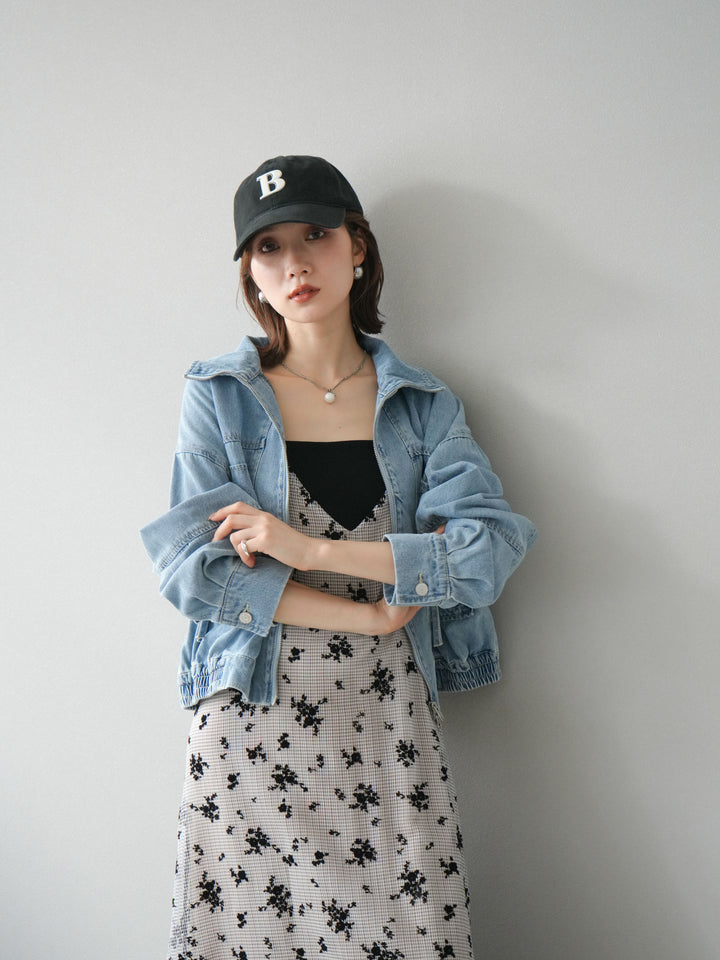 [予約]ZIPポケットデニムショートブルゾン/ブリーチ