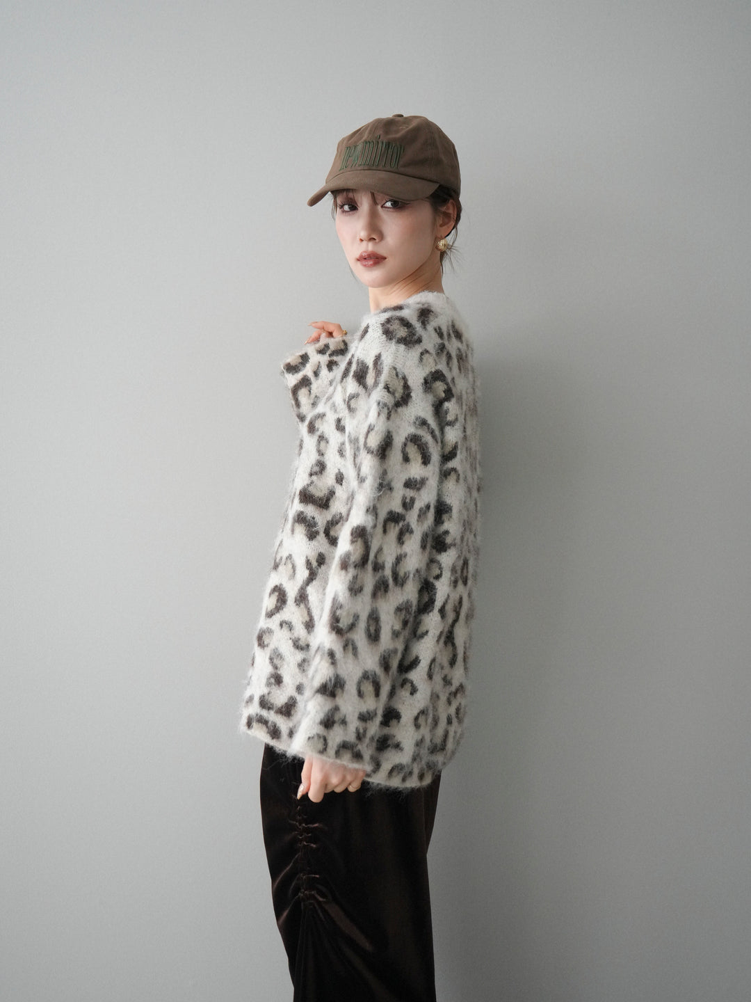 [SET]レオパードシャギーニットプルオーバー+レオパードシャギーニットプルオーバー(2set)