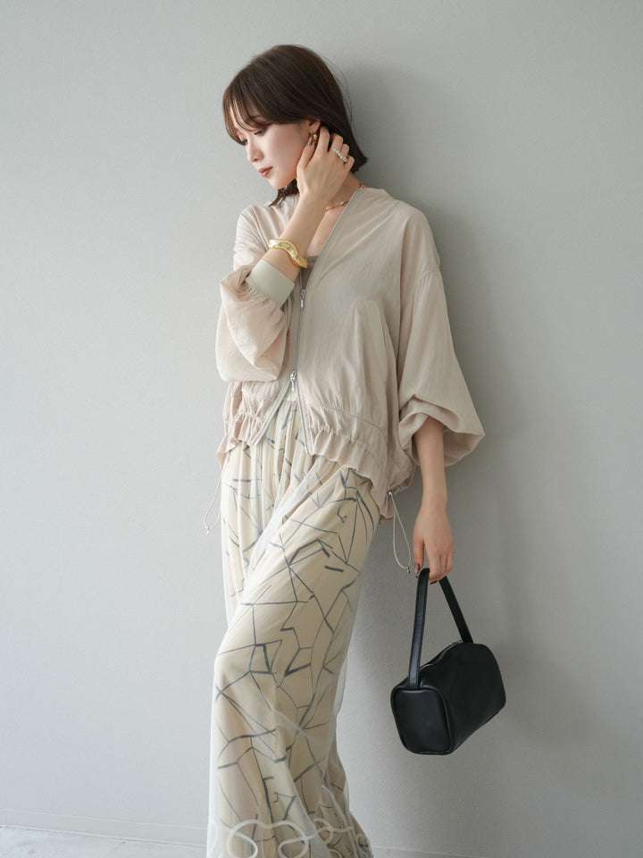 [預訂] Washer Sheer Blouson/象牙白