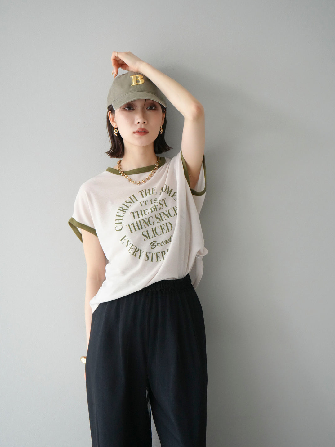 [SET]シアーフライス ロゴプリントT +コード刺繍チュールレイヤードパンツ(2set)