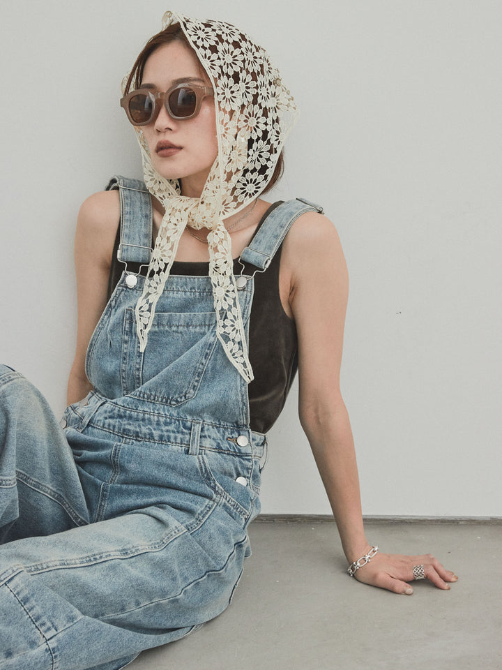 [予約]スクエアベロアタンクトップ/チャコール