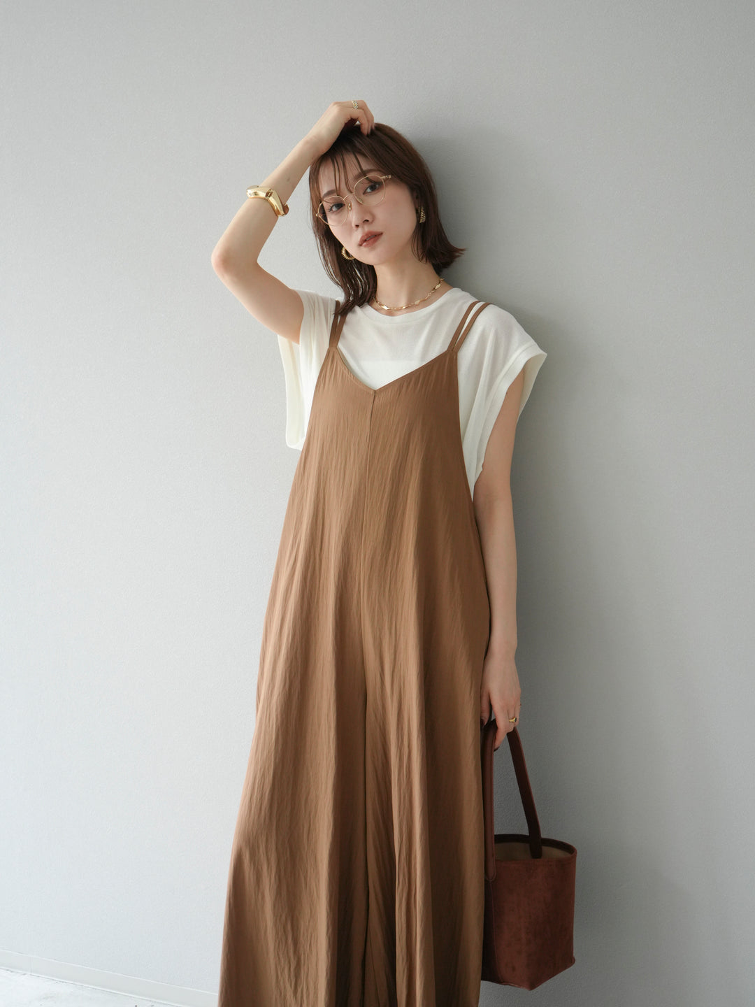 [予約]シアーフロッキーベロアルーズノースリーブTシャツ/オフシロ