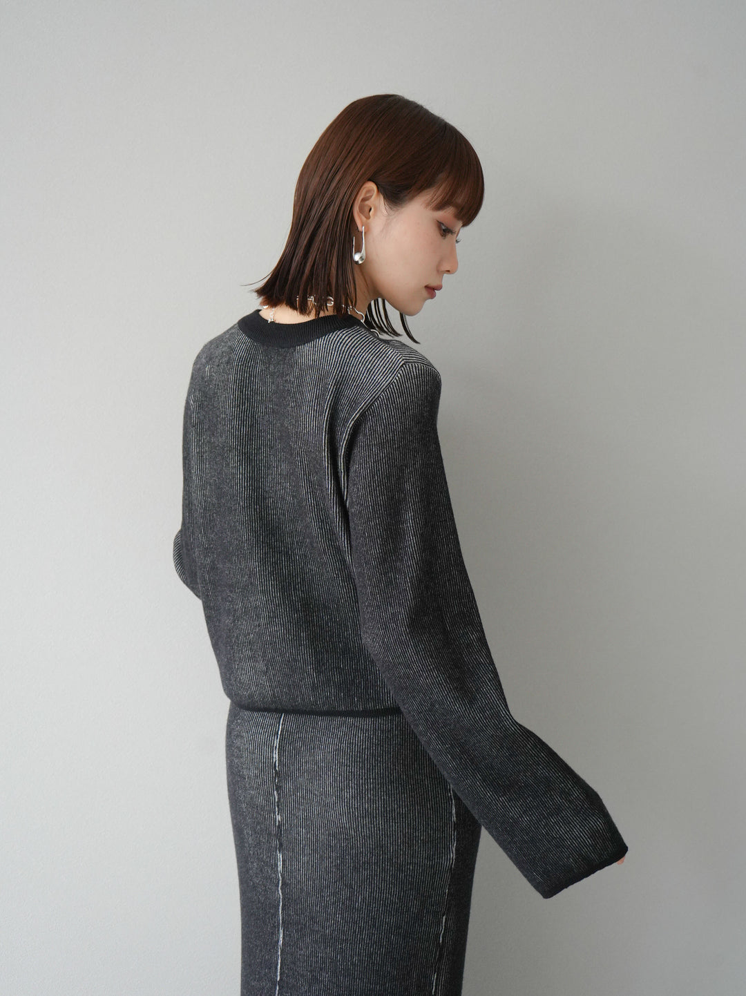 [套裝] 雙面配色羅紋針織套頭衫 + 可選飾品套裝（2 套）