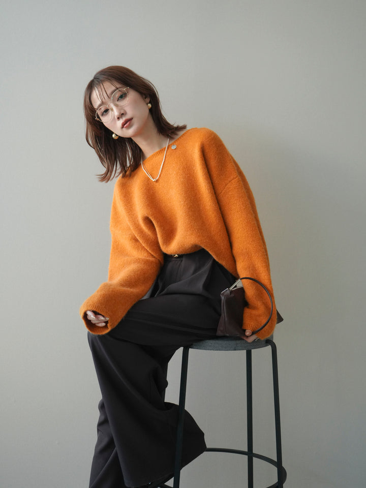 [SET]アンゴラタッチボートネッククロップドプルオーバー+アンゴラタッチボートネッククロップドプルオーバー(2set)