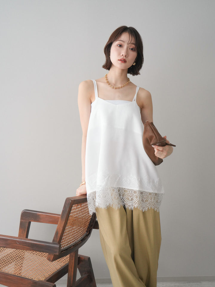 [SET]レーストリムキャミソール+レーストリムキャミソール(2set)