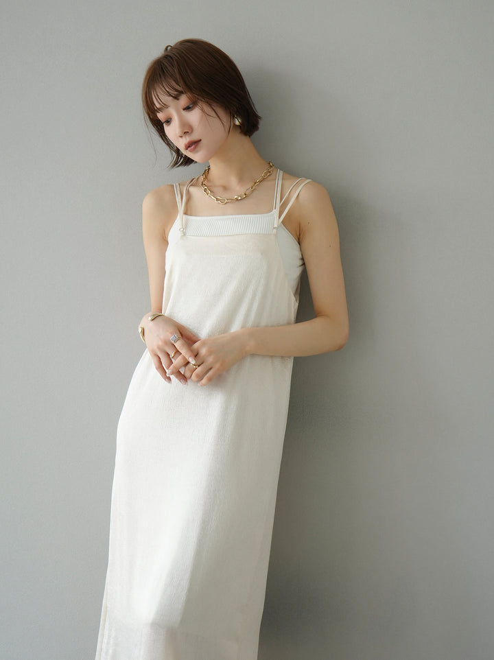 [Pre-order] Washer Satin Camisole Dress/Ivory