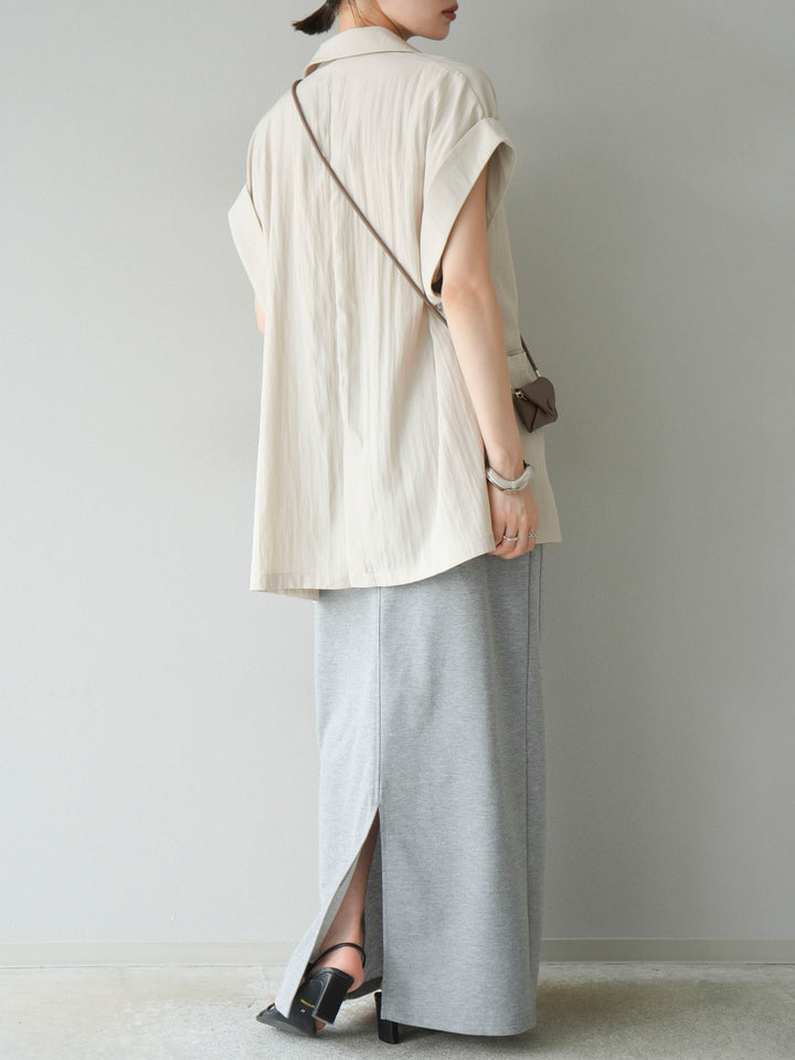 [予約]スウェットロングスカート/グレー