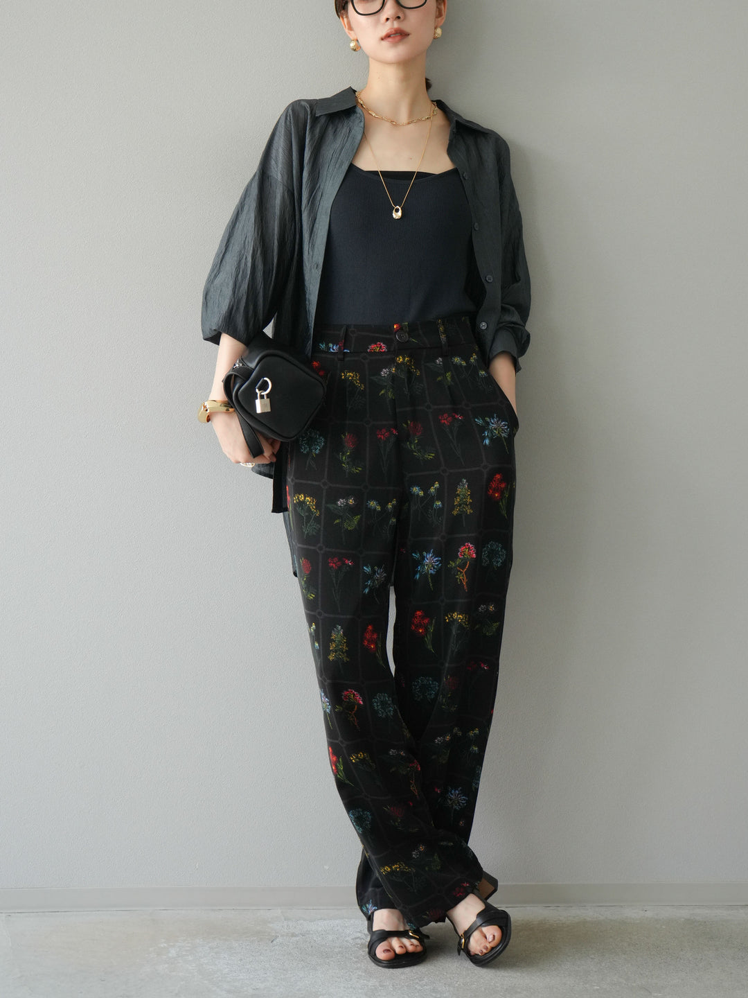 [予約]ワッシャーシャイニーシャツ/グレー