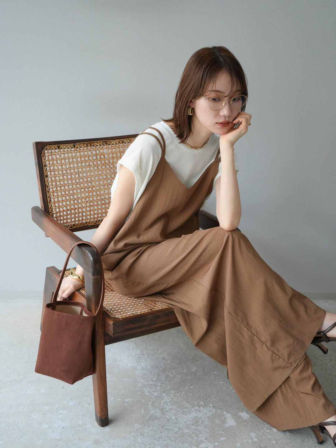 [予約]シアーフロッキーベロアルーズノースリーブTシャツ/オフシロ