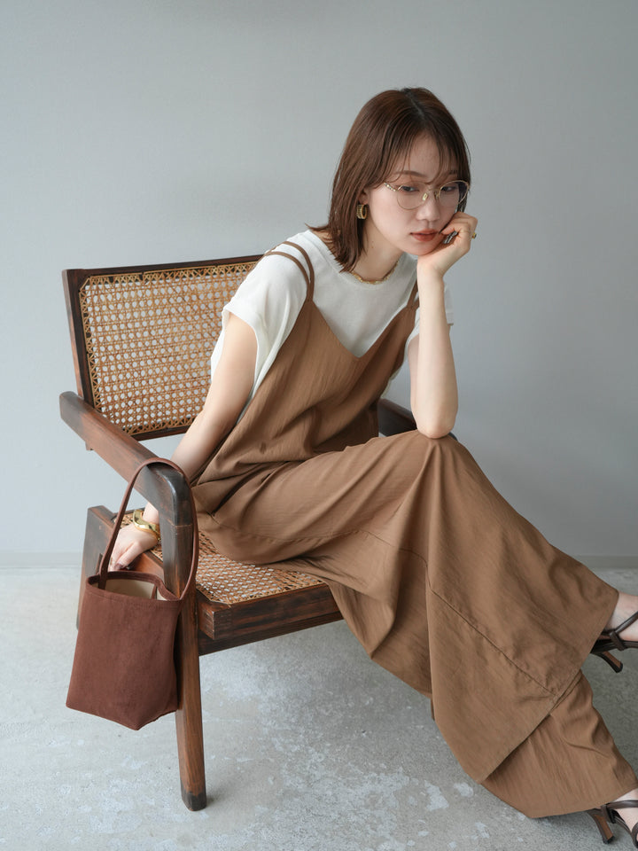 [予約]シアーフロッキーベロアルーズノースリーブTシャツ/オフシロ