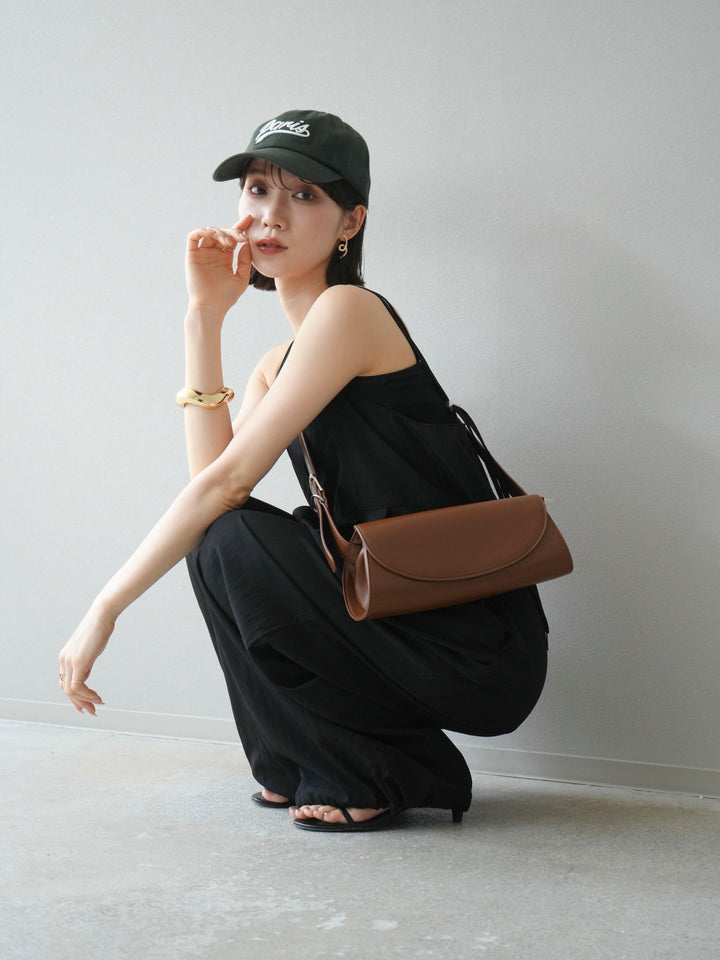 [SET]リネンライクビスチェデザインサロペット+ダブルストラップカットリブブラキャミソール(2set)