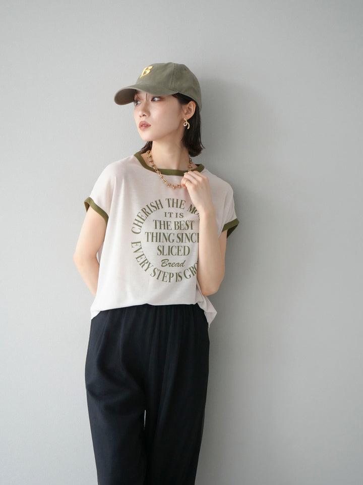 [SET]シアーフライス ロゴプリントT +コード刺繍チュールレイヤードパンツ(2set)