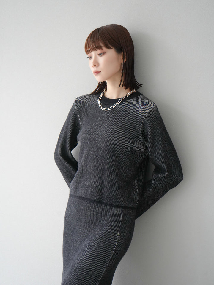 [套裝] 雙面配色羅紋針織套頭衫 + 可選飾品套裝（2 套）