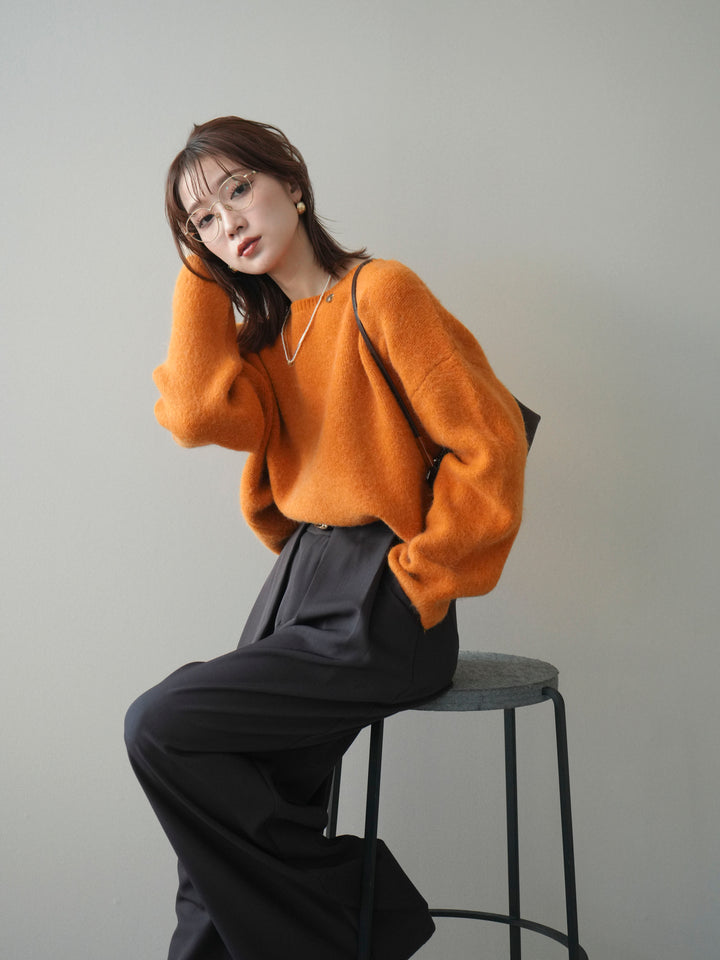 [SET]アンゴラタッチボートネッククロップドプルオーバー+アンゴラタッチボートネッククロップドプルオーバー(2set)