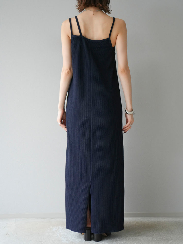 [予約]バイカラーレイヤードキャミワンピース/ネイビー