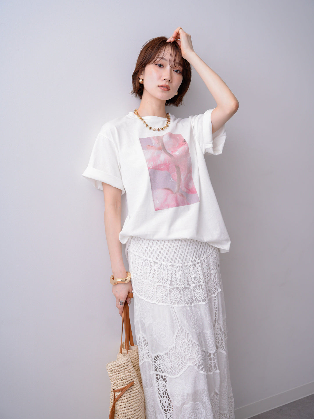 [予約]ニュアンスフローラルフォトTEE/OFF2
