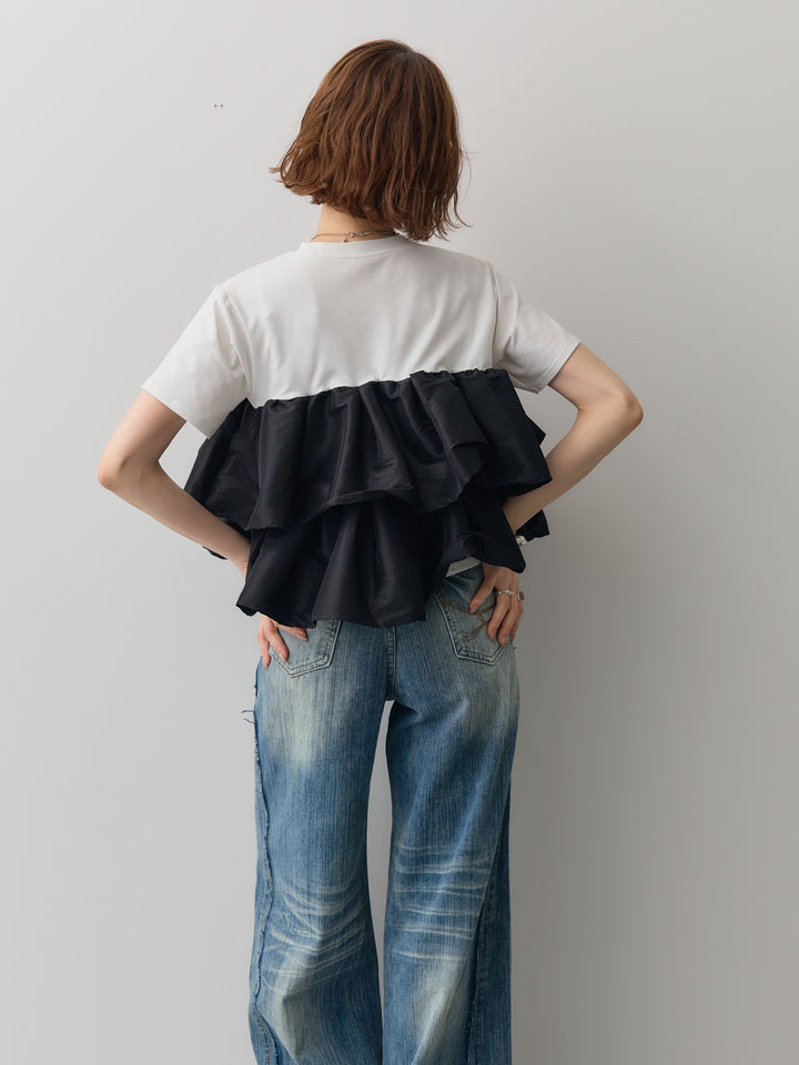 [SET]フリルティアードTEE+選べるアクセセット(2set)