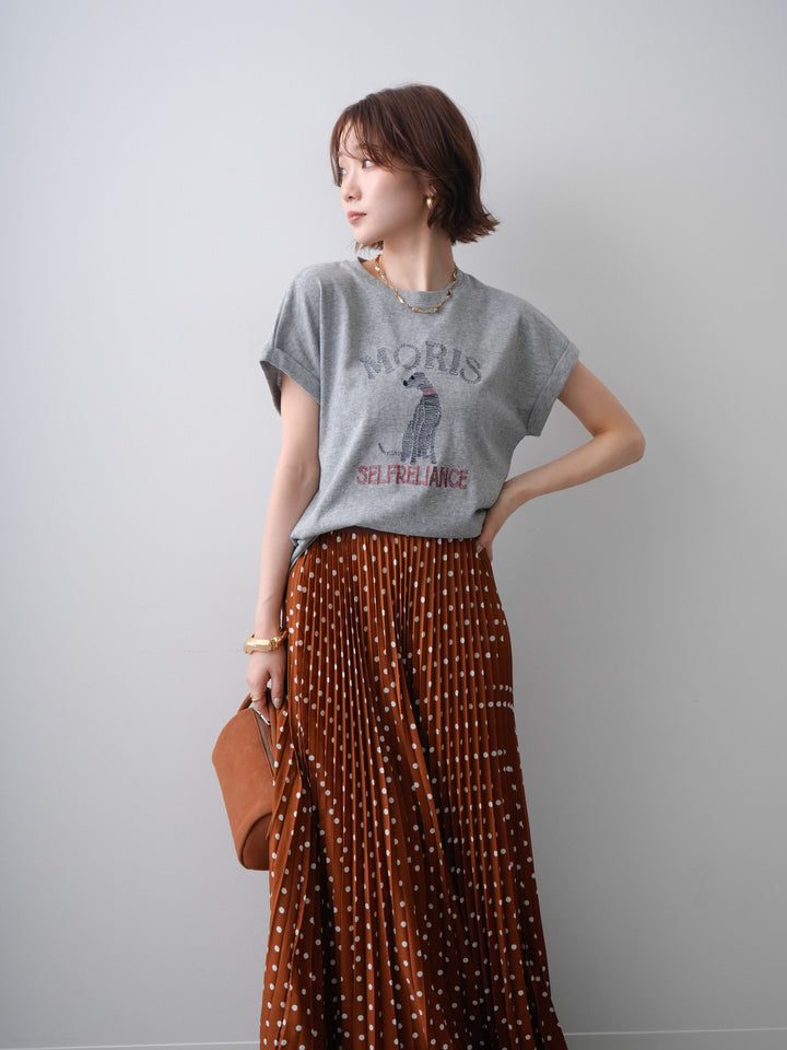 [SET]ドッグエンブロイダリーTEE+選べるアクセセット(2set)