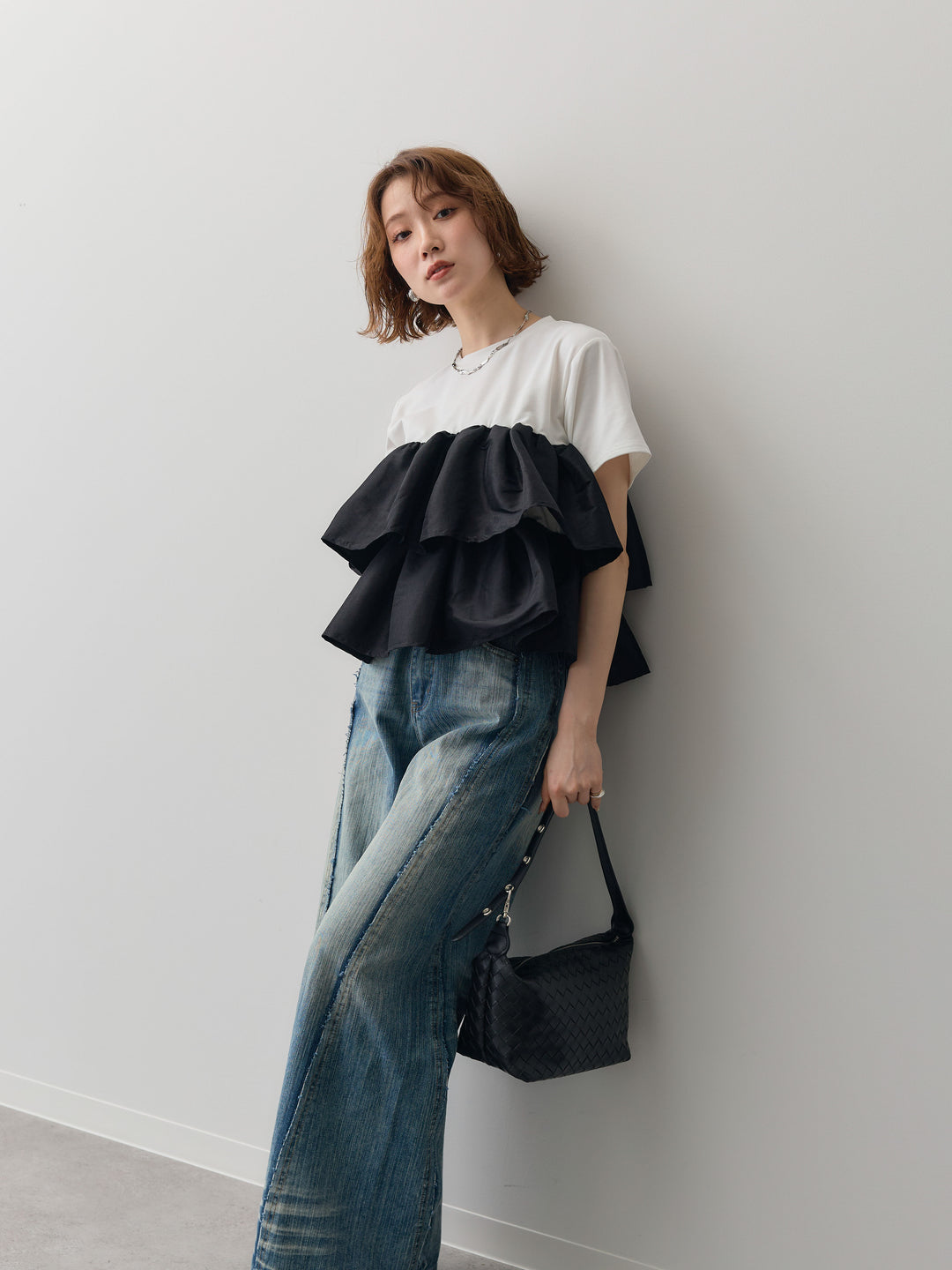 [SET]フリルティアードTEE+選べるアクセセット(2set)