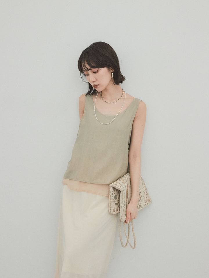 [套裝] 洗衣機緞面透明多層背心 + 洗衣機緞面透明多層背心 (2 套)