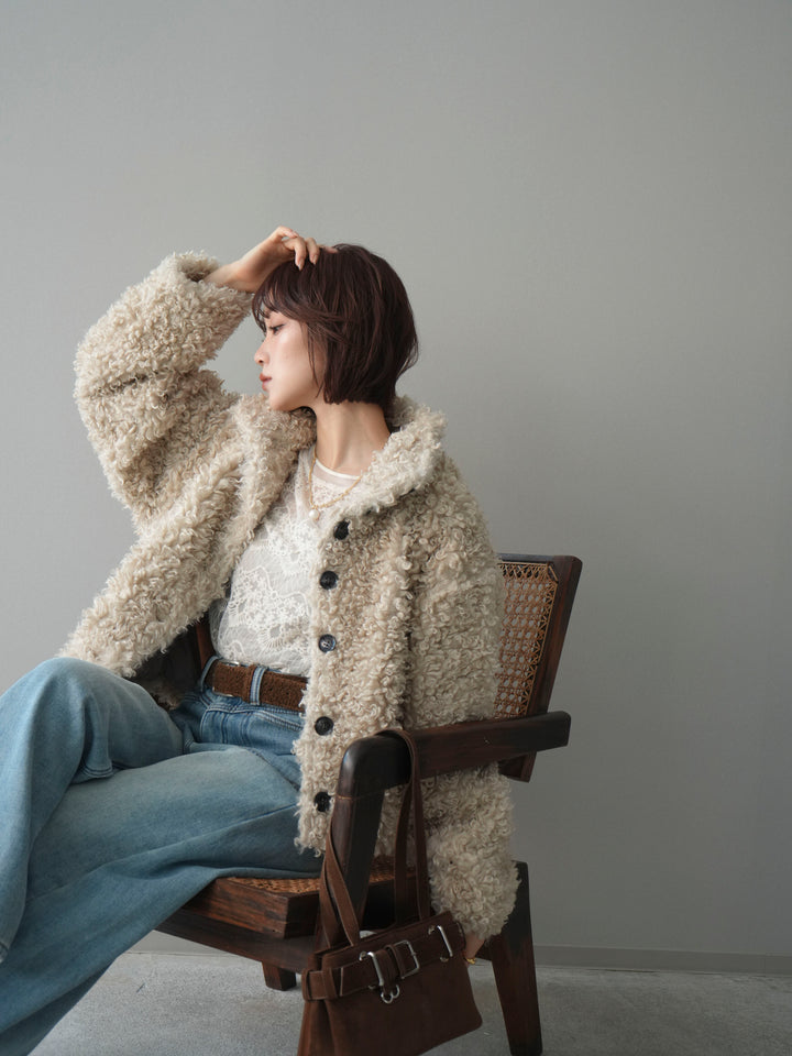 [SET]プードルファーミドルスタンドブルゾン+プードルファーミドルスタンドブルゾン(2set)