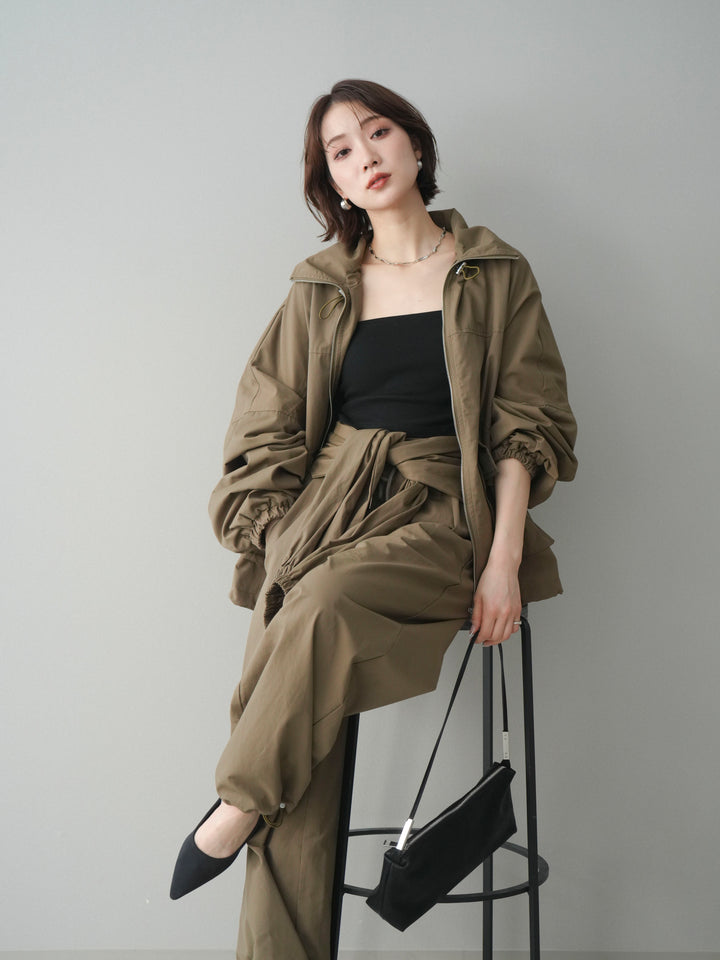 [予約]ビッグポケットコットンナイロンジップブルゾン/brown