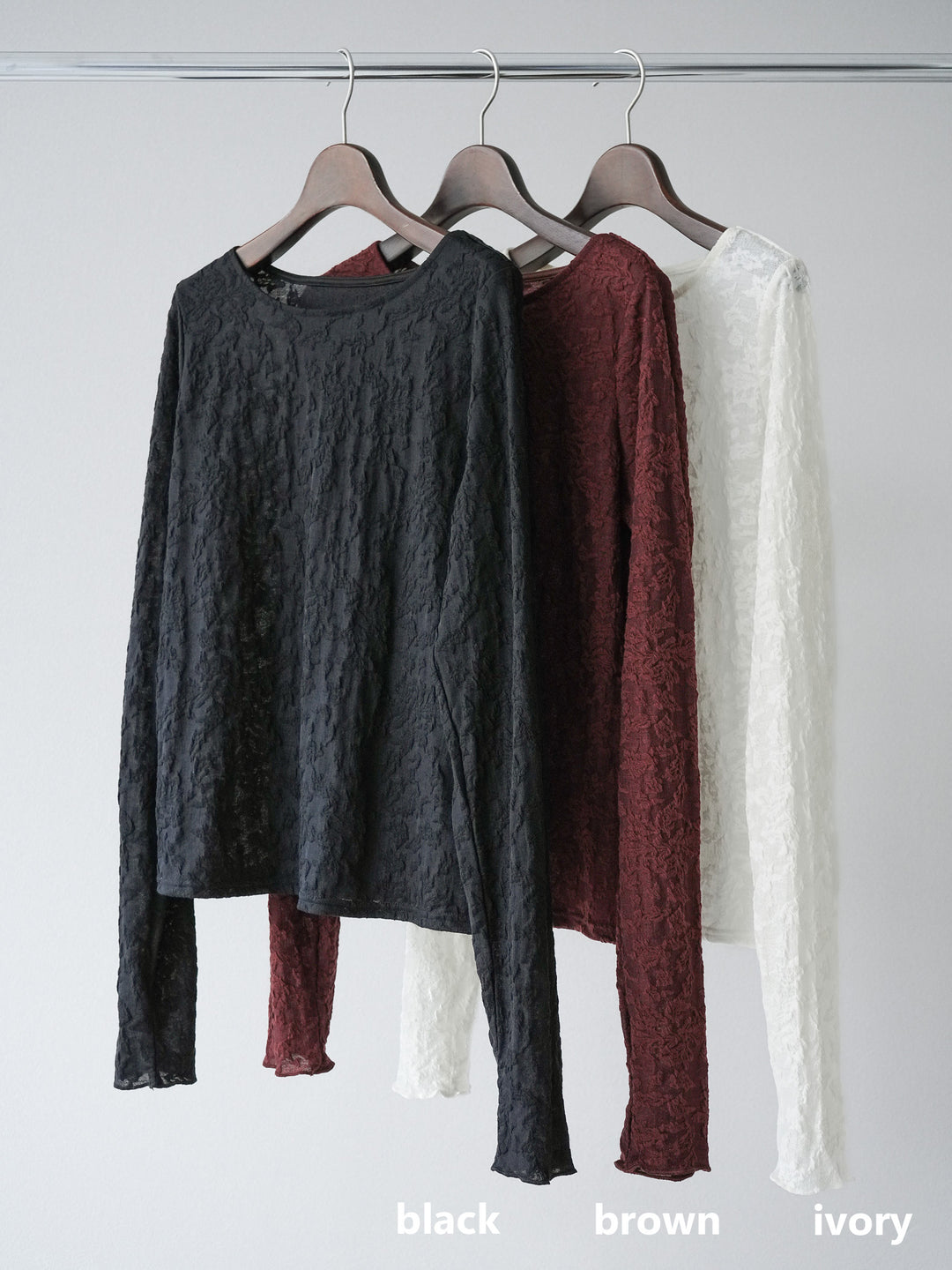 [SET]シアージャガードトップス+エステルプリーツスリットスカート(2set)