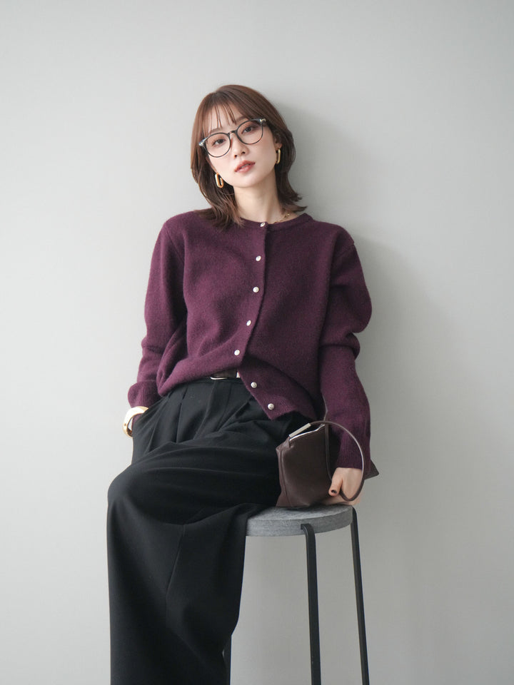 [SET]アンティークボタンニットカーディガン+選べるアクセセット(2set)