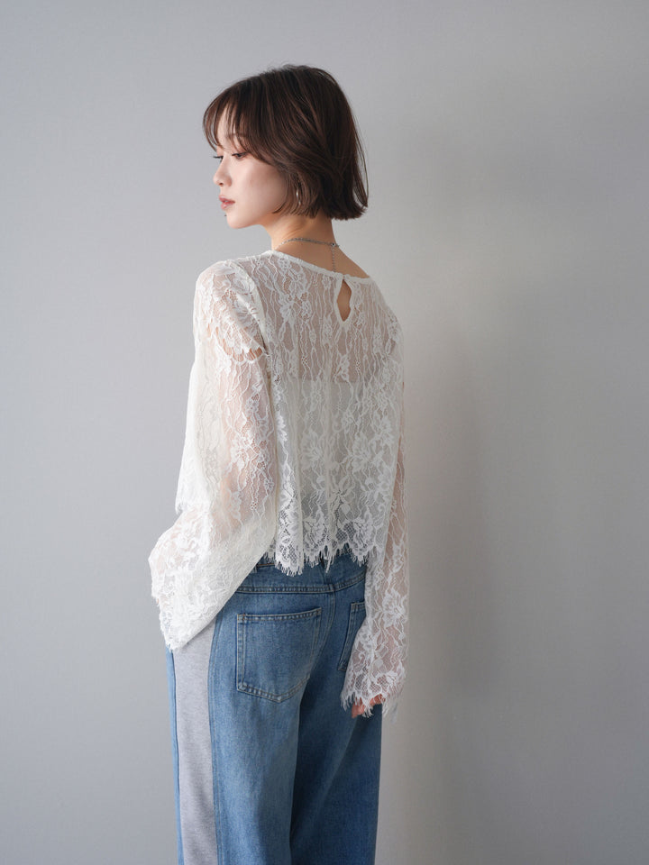 [SET]2WAYスリーブレーストップス+2WAYスリーブレーストップス(2set)