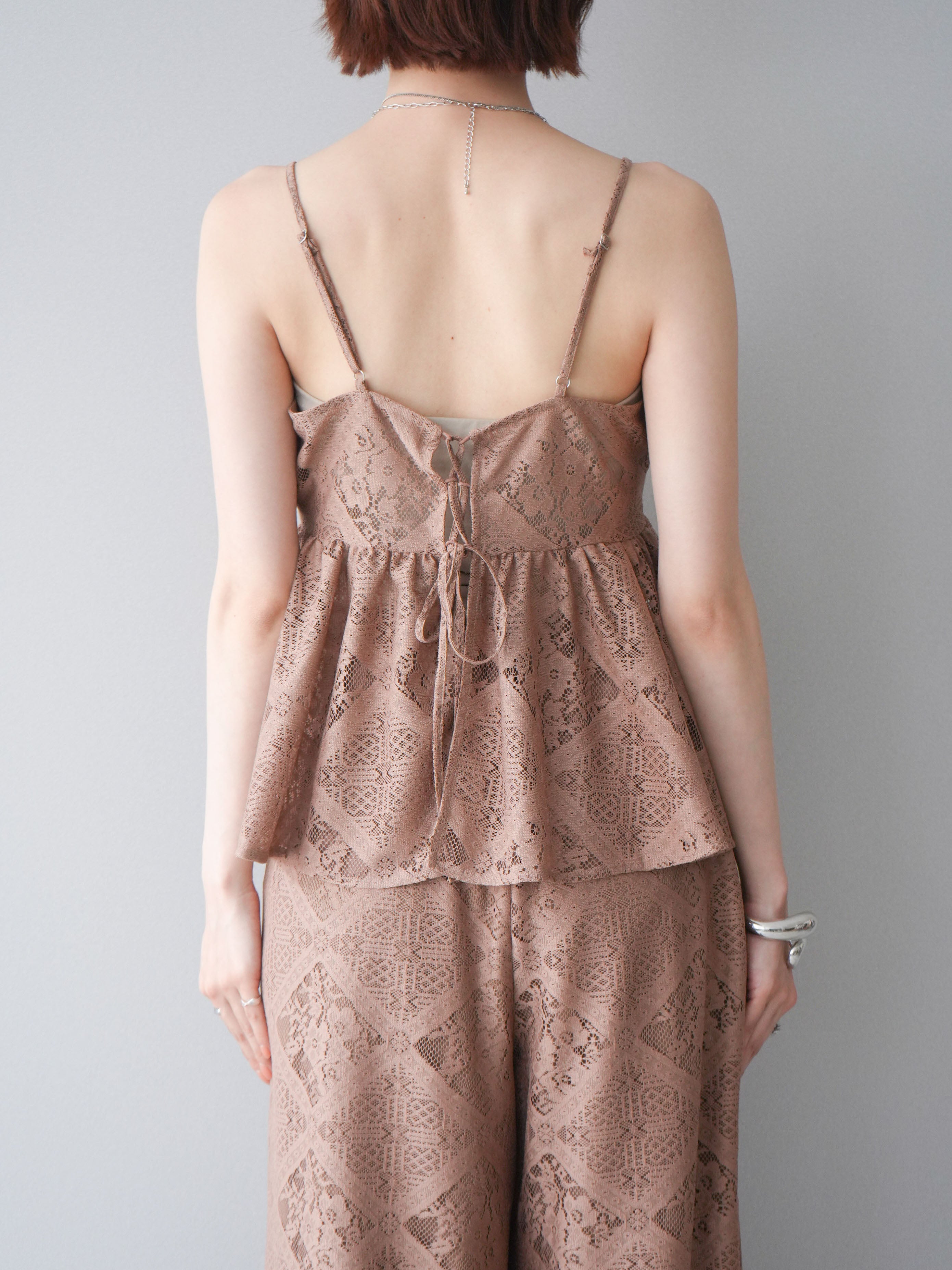 Satin Embossing Flare Camisole フレアキャミソール 4/17 (fri) 20:00 - CART OPEN. チュールボリュームフレアキャミソール