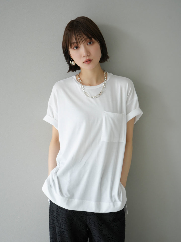 [予約]UVカット&ドライ加工ポケット付きTシャツ/ホワイト
