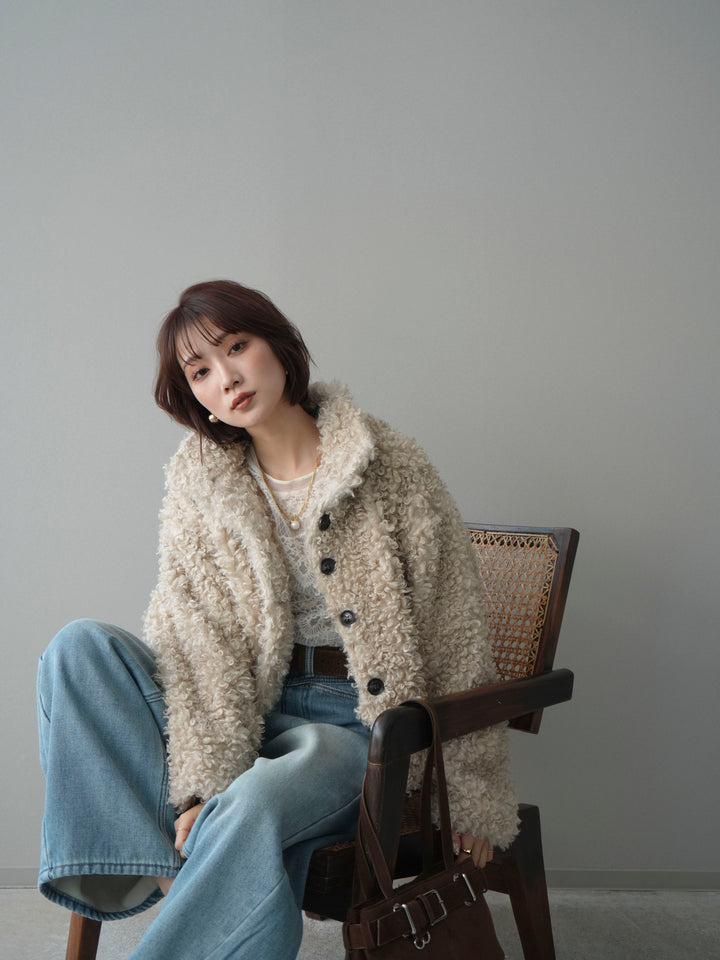 [SET]プードルファーミドルスタンドブルゾン+プードルファーミドルスタンドブルゾン(2set)