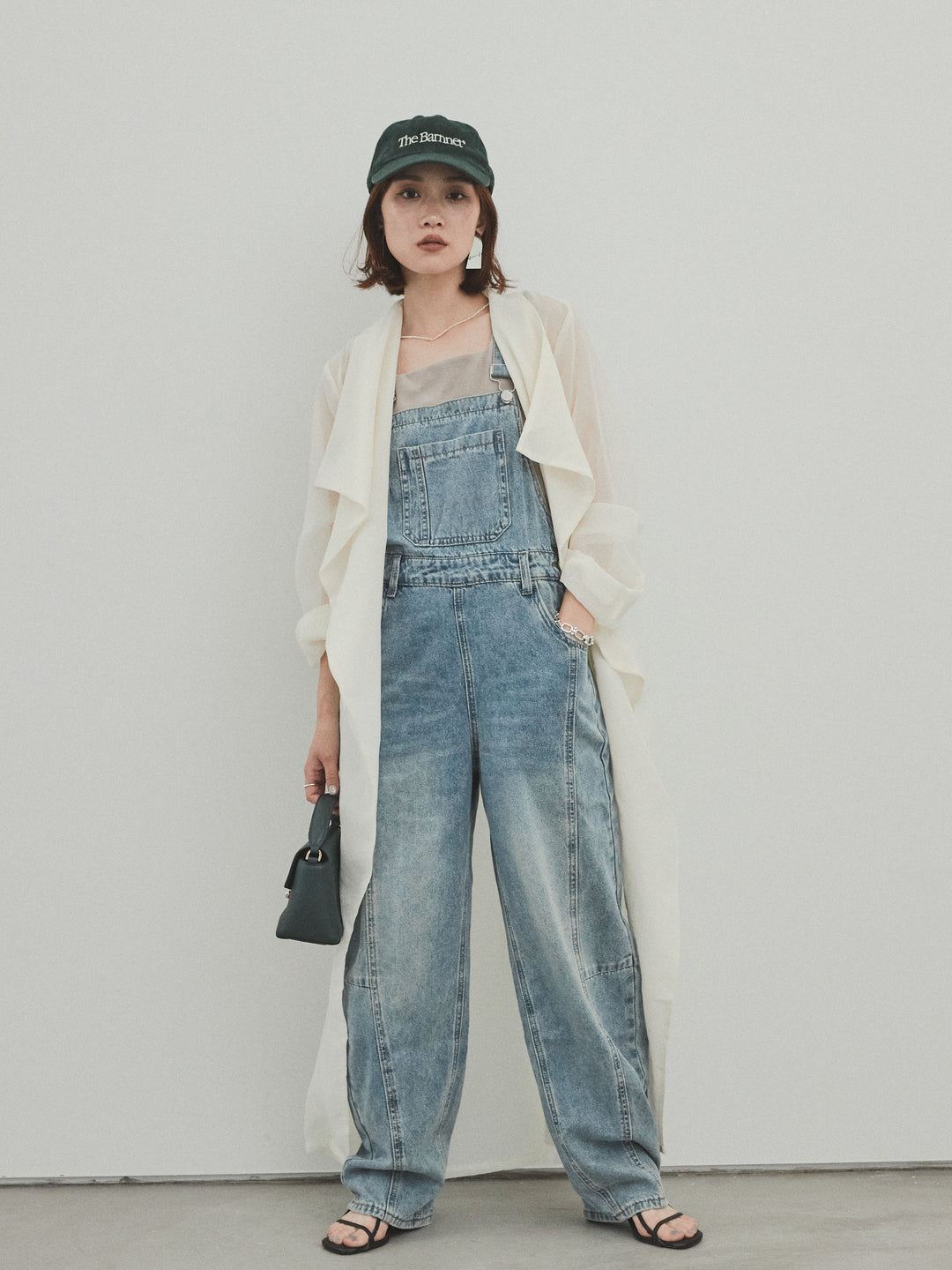 [予約]シアーロングジャケット/アイボリー